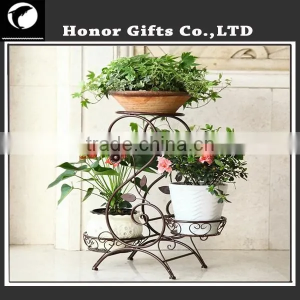 New design Iron Frame Flower Stand Decorative Metal Window Box Planters