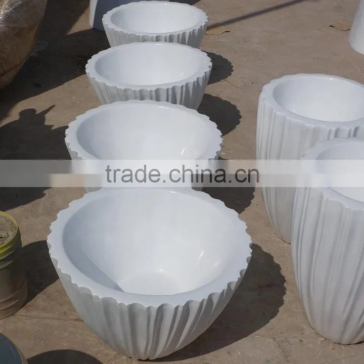 Modern fiberglass planter pot