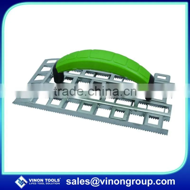 Stainless Steel Rabot Trowel/Angle Plane/Plaster Plane Rabot/Grid Rabot for gypsum with Plastic handle.