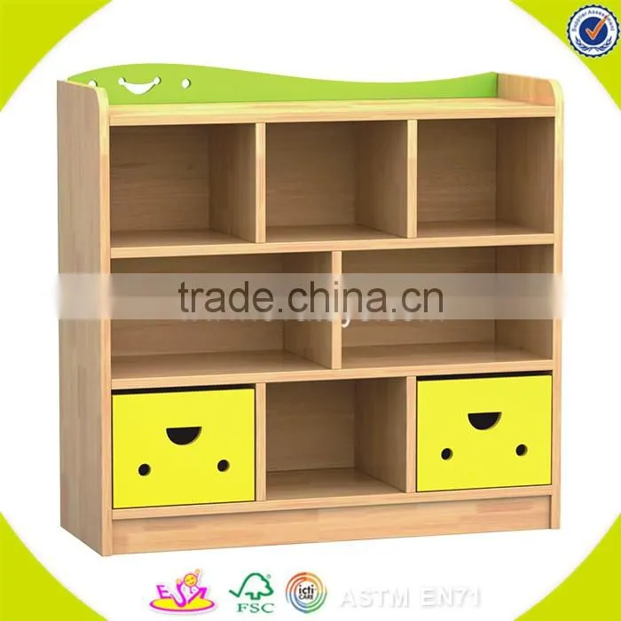 wholesale new fashion wooden four compartment shelves hot sale wooden shelves storage W08C040