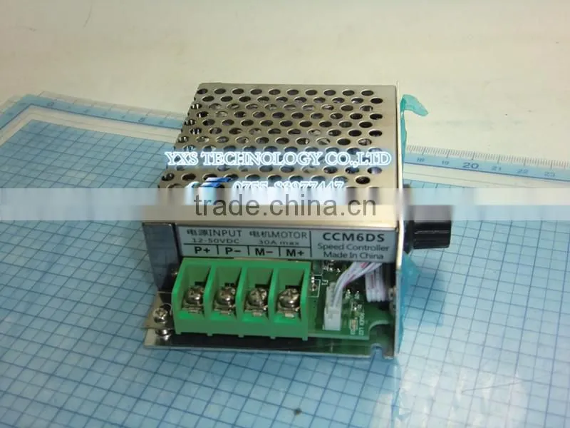PWM DC Motor Speed Controller 12-50V 30A 500W Metal Switch Dimmer Governor