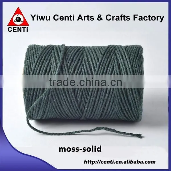 Hot sale black solid cotton packing gift twine bakers twine
