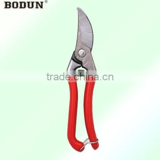 B4039 Good sales red rubble handle pruner cut-and-hold pruning shear pruning tool
