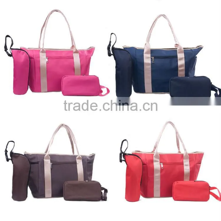 3 Piece Sets Fashion Baby Diaper Bags Factory