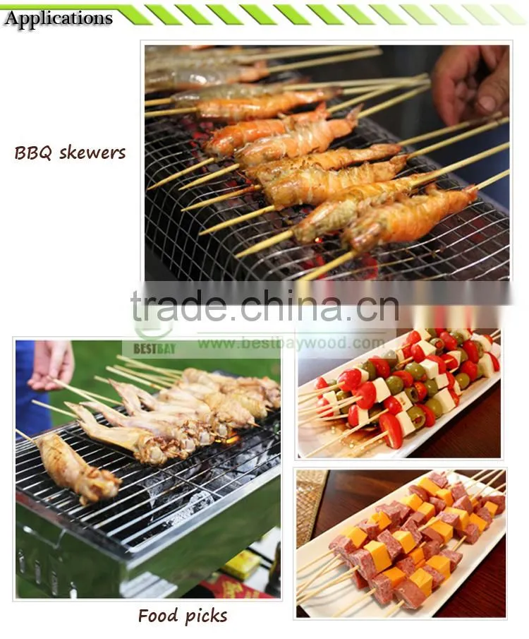 15cm bamboo skewer pick for barbecue