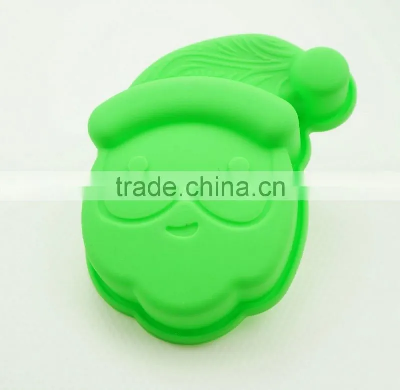 11183 High Quantity Eco-friendly Santa Claus shape silicone chocolate mould,soap mold,diy cake mould