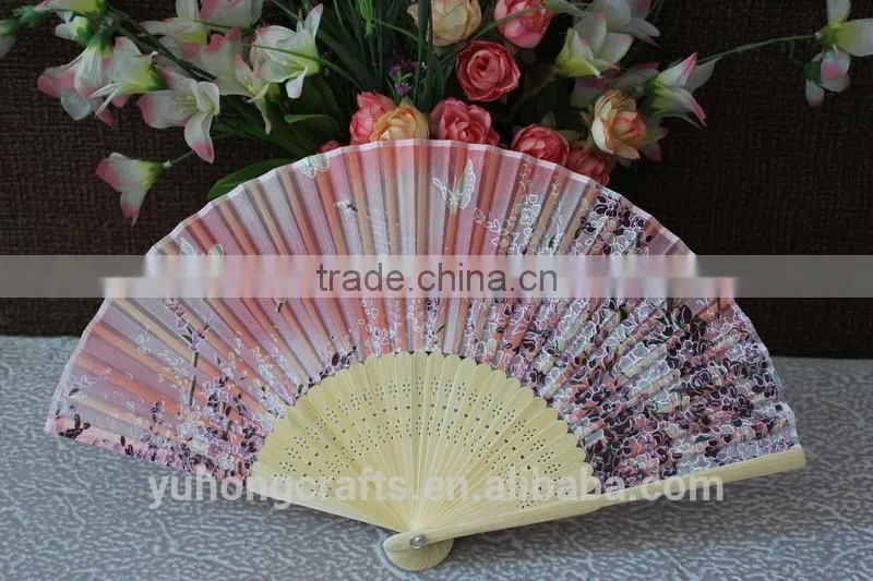 High-grade bamboo ladies silk hand fan