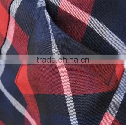 2104 new style men's spring or fall twill plaids casual shirt