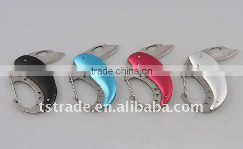 2014 new mini Gifts promotion kinfe popular keychain toolaluminium oxide keychain knife mini aluminium oxide B76