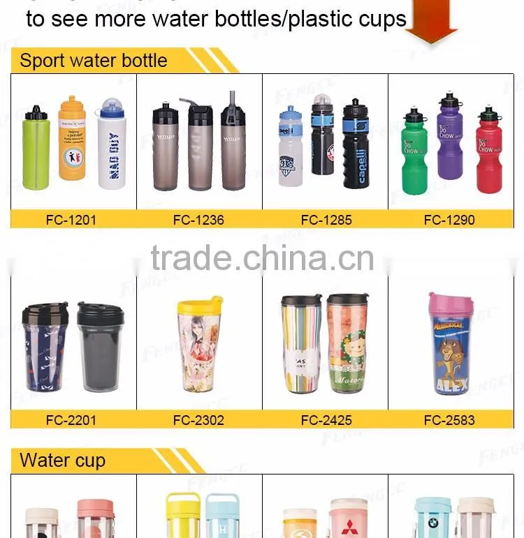 Eco-Friendly double layer Creative Wide Mouth coffee cup plastic