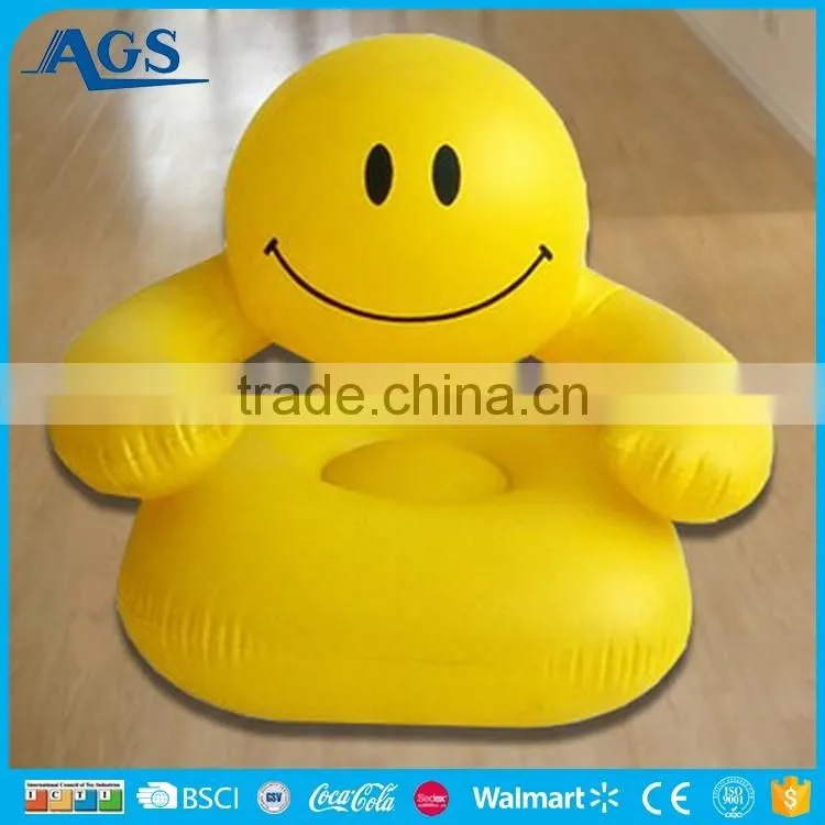 Durable cute pink pig animal inflatable chair