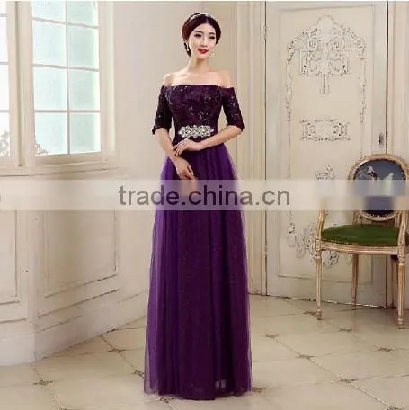 formal purple short sleeve evening pretty fashion dress