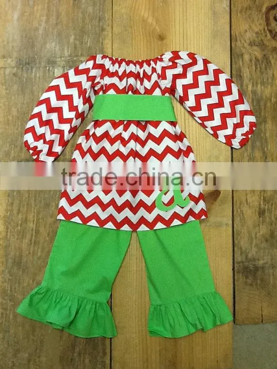 2014 children clothing wholesale christmas items polka dots kids outfit
