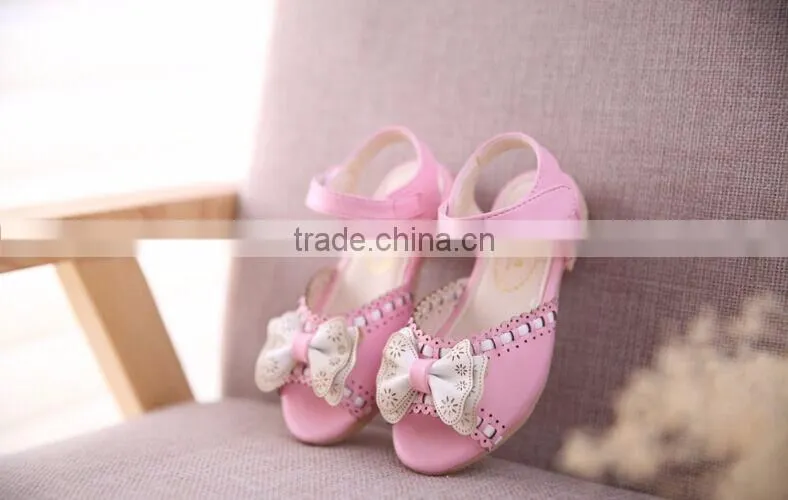 F10012E girls shoes fish mouth design bowknot wholesale shoes