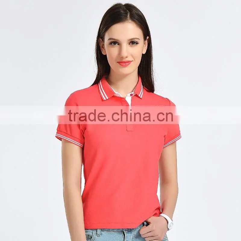 fancy design lapel short sleeve t-shirt for summer