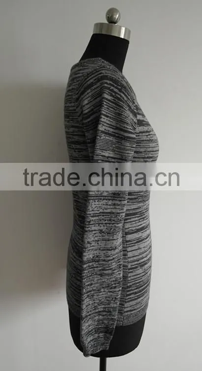 Fashion Ladies space dye pullover sweater/jumper
