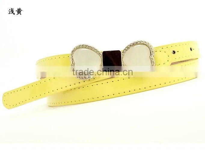 New candy color Painting PU Leather Women Belt Kinds Of Collocation Dresses Belts For Women