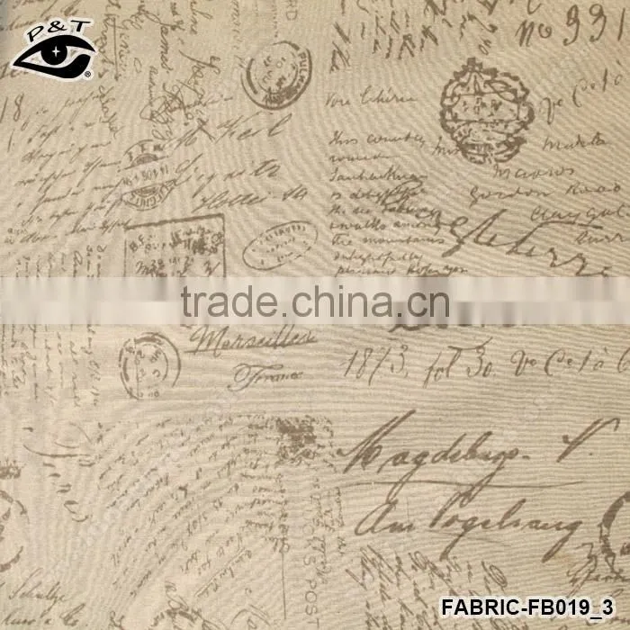 Vintage Wide Letter Printed Canvas Fabric Linen&Cotton Zakka Fabric Cotton Textile 150cm 5m/pack