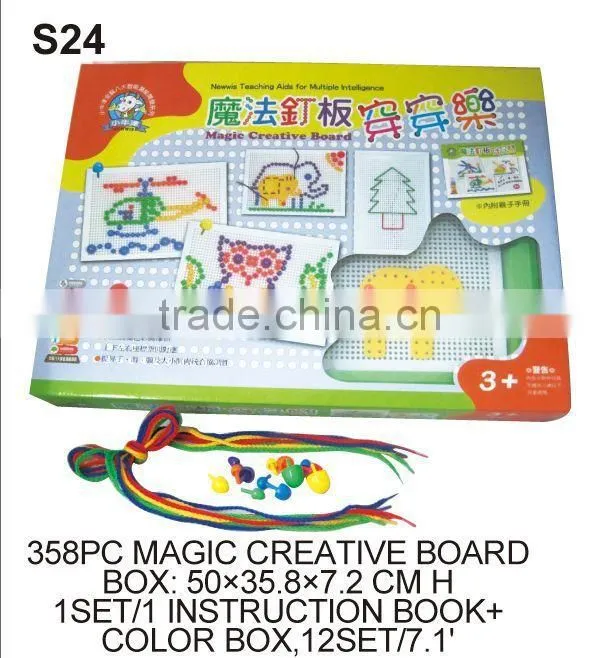 Plastic Connecting Educational Big Pegs And Peg Board Game