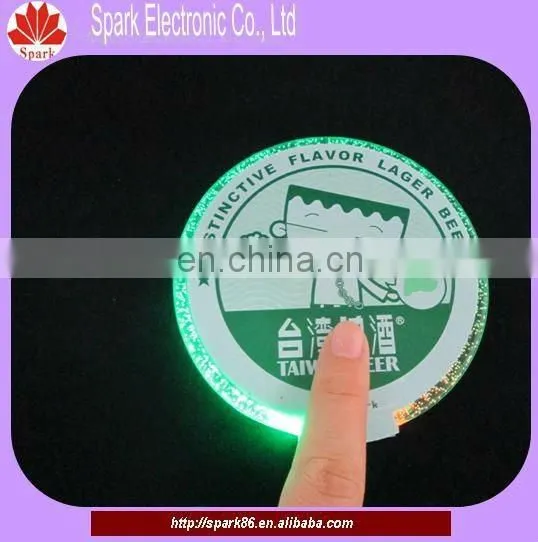 plastic bar luminent coaster led