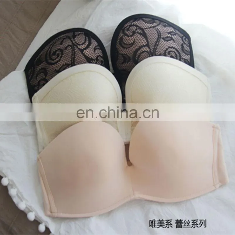 Strapless Bra Women Push Up Bra Invisible Strapless Bras Push Up Strapless Bras increase cleavage For Women Invisible Wire Free