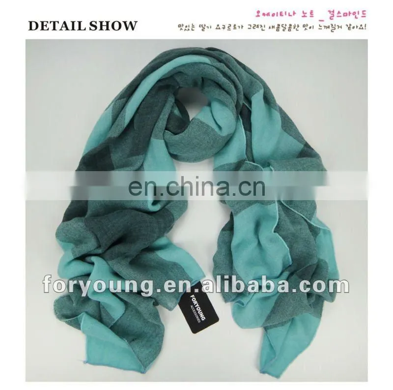 plaid woven winter acrylic scarf