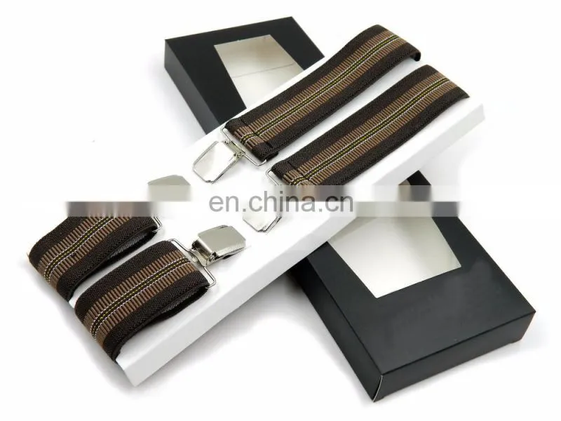 Yiwu wholesale fashion X shape Jacquard braces suspenders for men custom suspenders men's suspenders