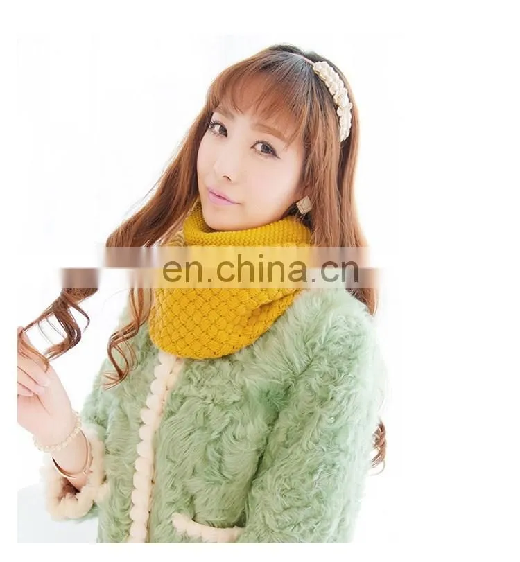 wholesale Loose Knit acrylic Infinity Loop Circle Scarves