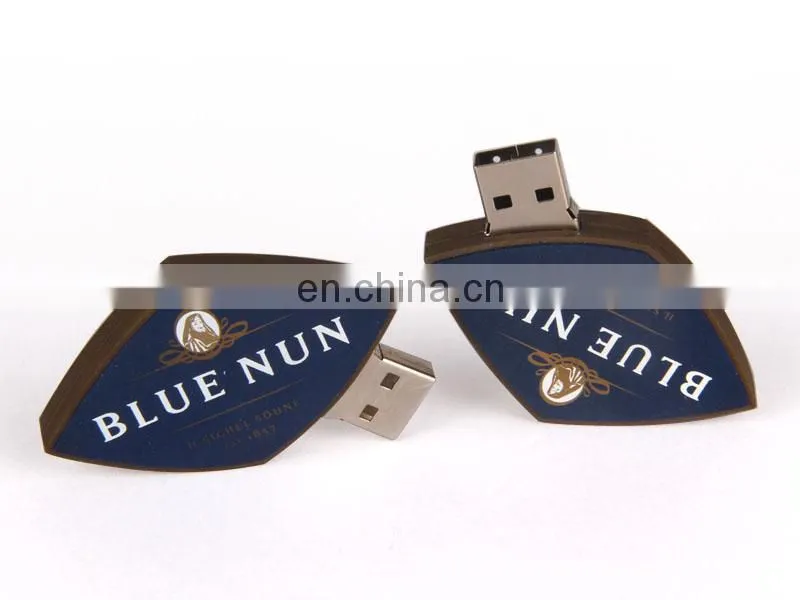 Customized shape pvc usb flash drive with color printing (usb 2.0)