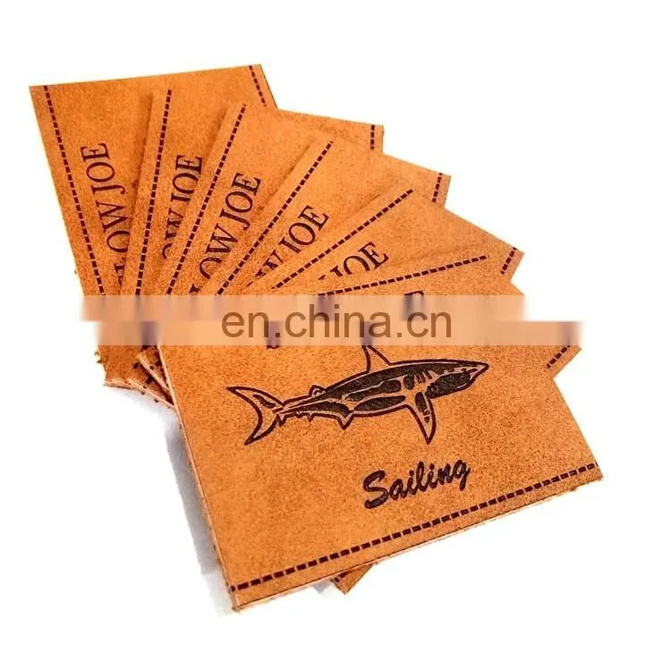 leather patches, leather labels with customized hardware