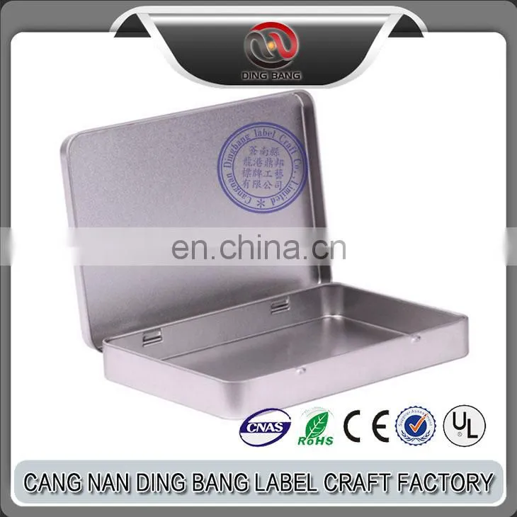 Wholesale Promotion Cheap Sliver Blank Tin Material Square Shape Custom Cigar Package Box