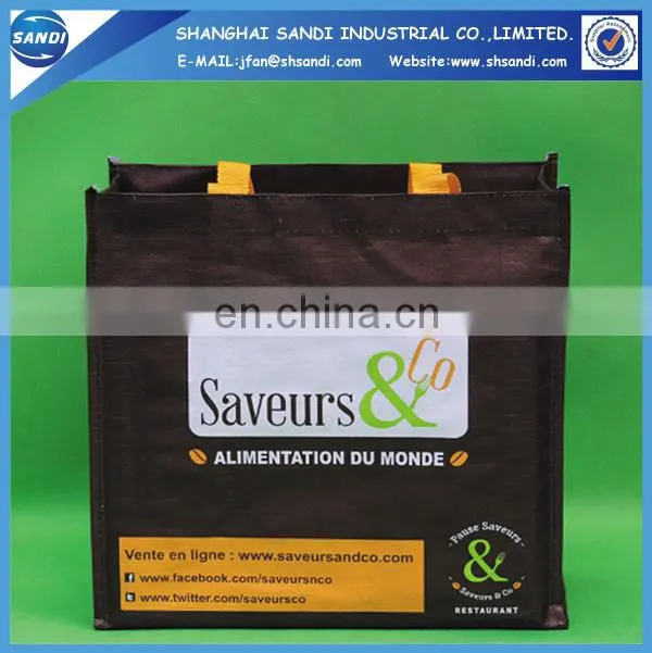 LOGO printing promotional plastic pp woven shopping bag