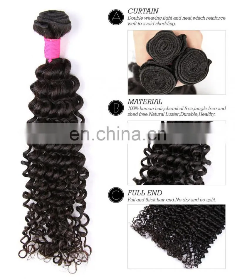 Super Quality 7A Grade Virgin Brazilian Deep Wave Human Hair Extension