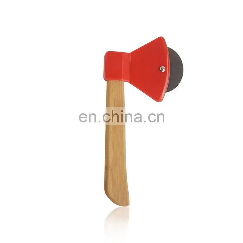 Wholesale Kitchen Accessories Good Grips Stainless Steel Sharp Pizza Cutter Wheel with Bamboo Handle