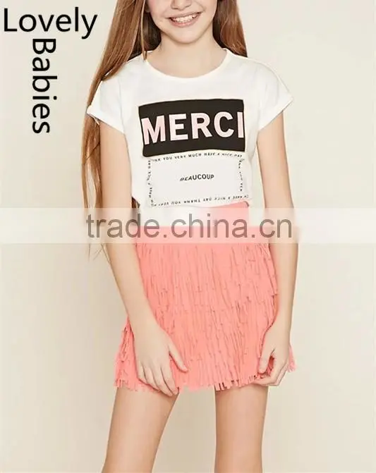 Girls wearing short skirts 2016 summer fancy tassel fringe mini skirt