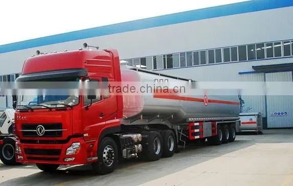 Heavy duty Dongfeng crude oil tank trailer/ fuel tanker semi-trailer