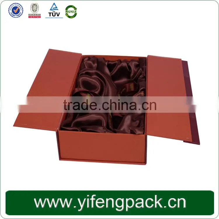 solid cheap pine paper wine gift box for sale
