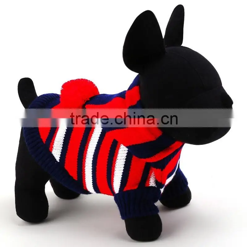 factory supply 100% cotton knitted pattern dogs sweater coat for winter