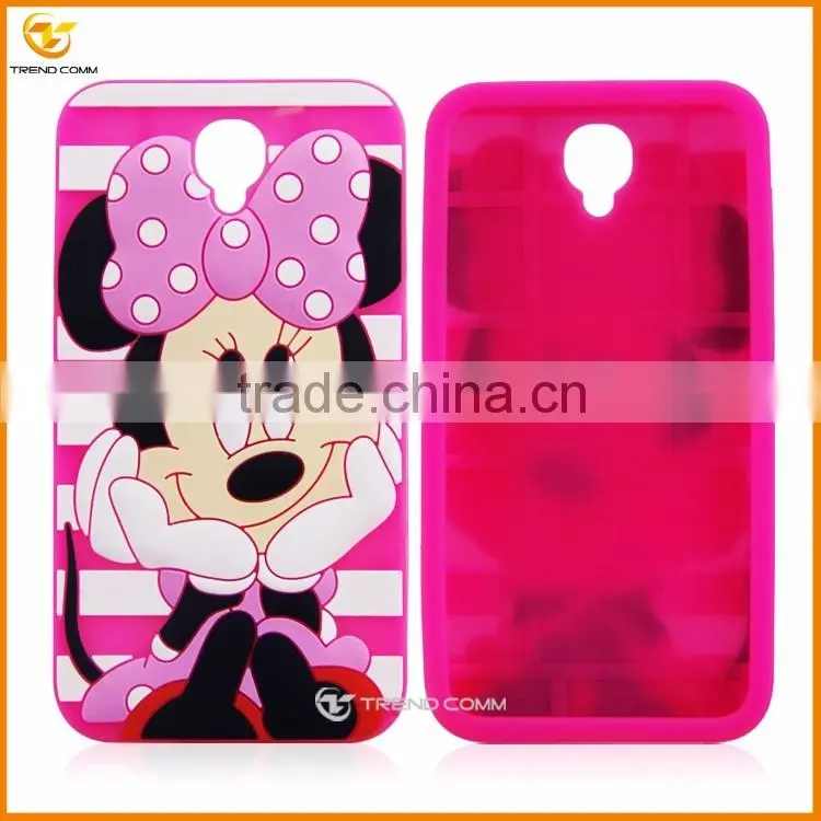 china supplier cute cartoon silicon soft cover case for alcatel OT6037