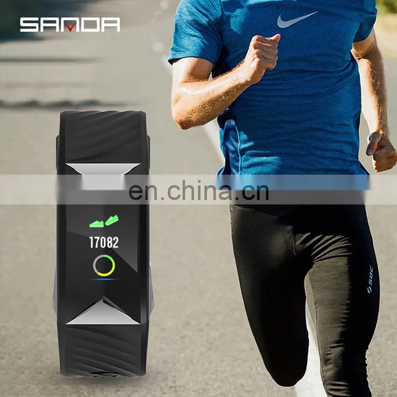 SANDA S5 Men Smart Sports Watches Heart Rate Monitor Fitness Call Reminder GPS IOS Wrist Watch