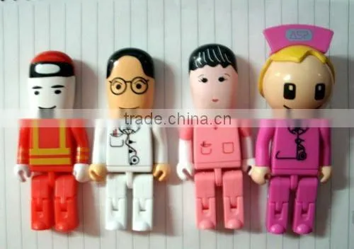 Custom plastic people Robot usb stick key drives 32gb