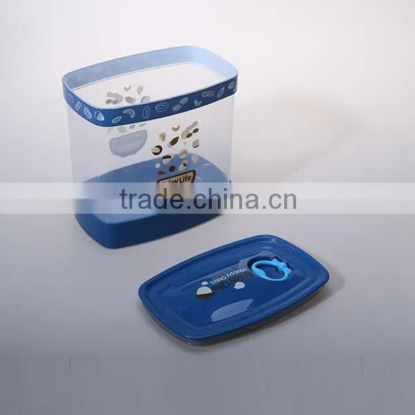 plastic seal box, rectangle plastic seal canister with lids