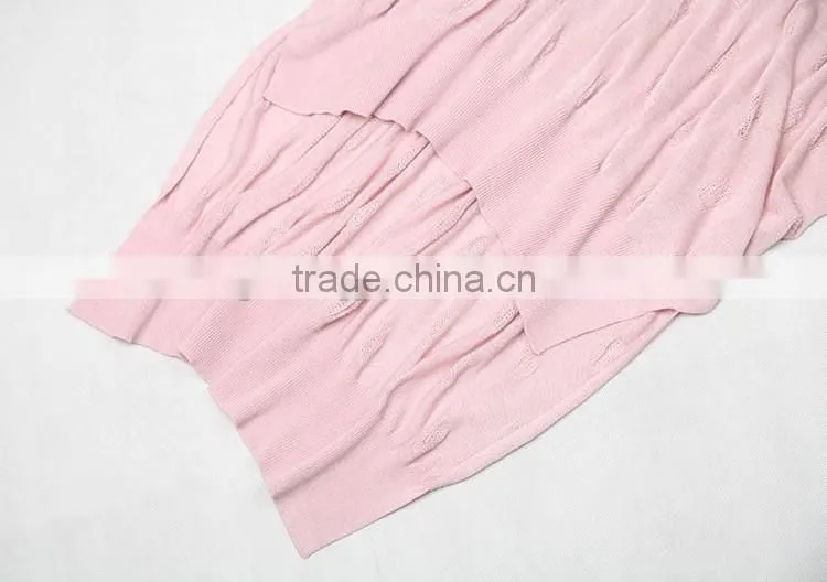 lastest fashion ladies Linen hollow batwing sleeve summer sweater with best price