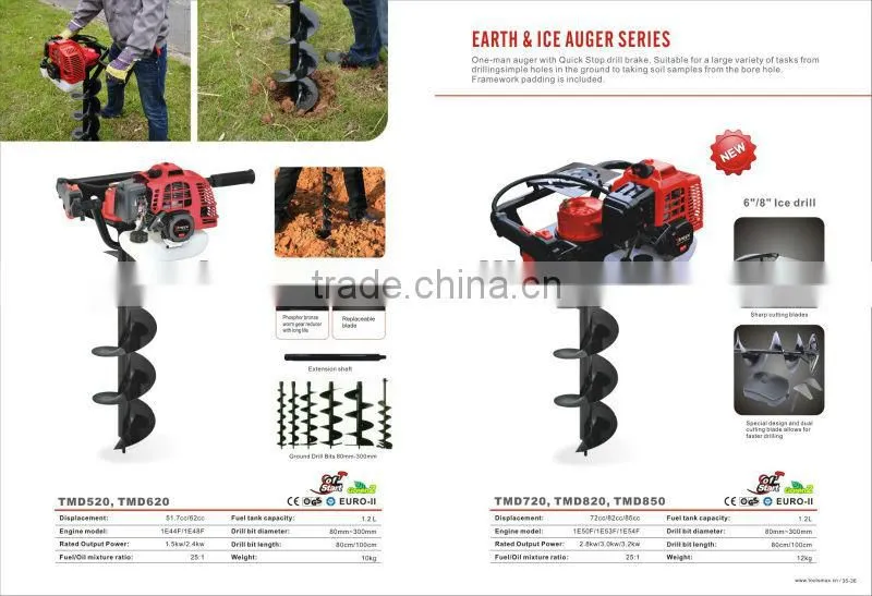2013 new power tool 62cc drilling rig / earth auger as hole digging tool
