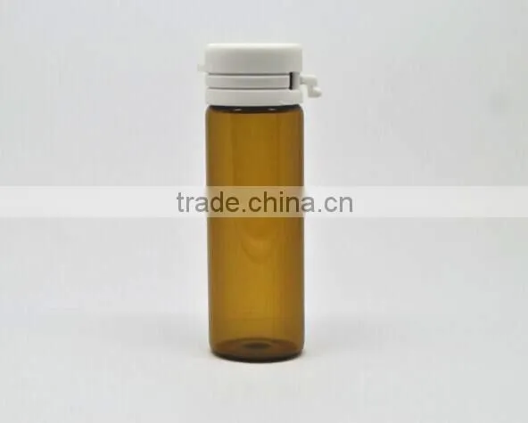 8ml amber glass sample vial,pharmaceutical glass vial with plastic cap