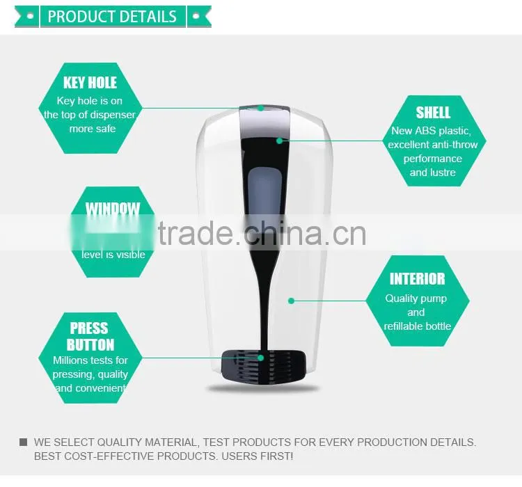 Colorful plastic hand wash liquid dispenser 500ml refill shower head shampoo soap dispenser YK2560