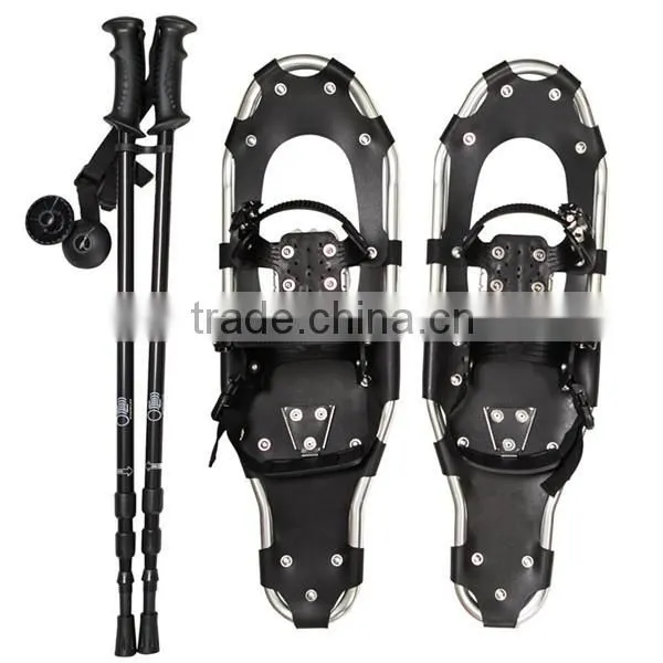 Performance Snowshoes with Pair Anti shock Snowshoes Poles With Carrying Tote Bag