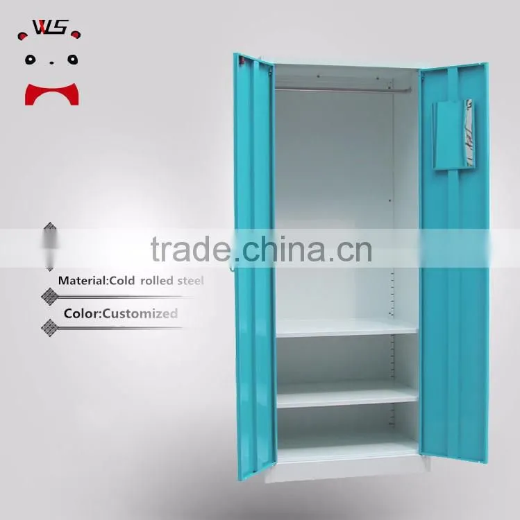 WLS high quality home design 2 door clothing steel locker/wardrobe