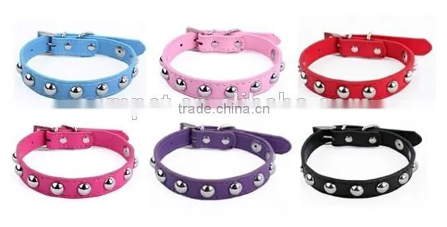 Manufacturer wholesale pu imitation leather mushroom rivet pet dog collar