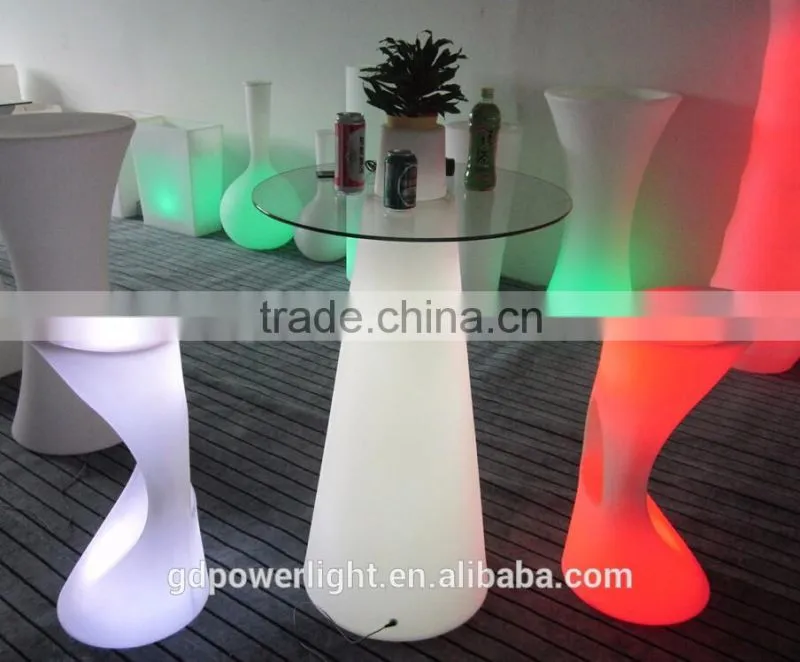 PE Plastic Bar Table with LED light and remote control YXF-50120E